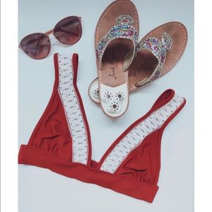 ☀️aerie crochet bikini top